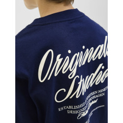 JACK & JONES JUNIOR Norrebro Typo T-shirt - Ocean Cavern