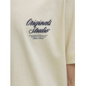JACK & JONES JUNIOR Norrebro Typo T-shirt - Antique White