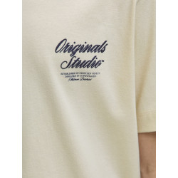 JACK & JONES JUNIOR Norrebro Typo T-shirt - Antique White
