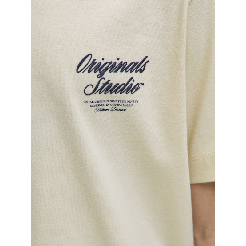 JACK & JONES JUNIOR Norrebro Typo T-shirt - Antique White