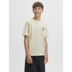 JACK & JONES JUNIOR Norrebro Typo T-shirt - Antique White