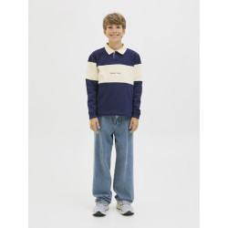 JACK & JONES Norrebro Blocking Polo - Ocean Cavern