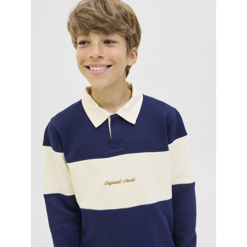 JACK & JONES JUNIOR Norrebro Blocking Polo - Ocean Cavern