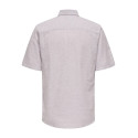 ONLY & SONS Caiden S/S Hør Skjorte - Nirvana