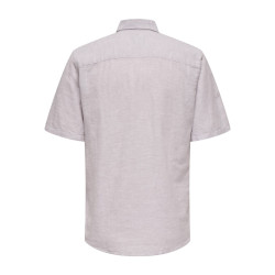 ONLY & SONS Caiden S/S Hør Skjorte - Nirvana