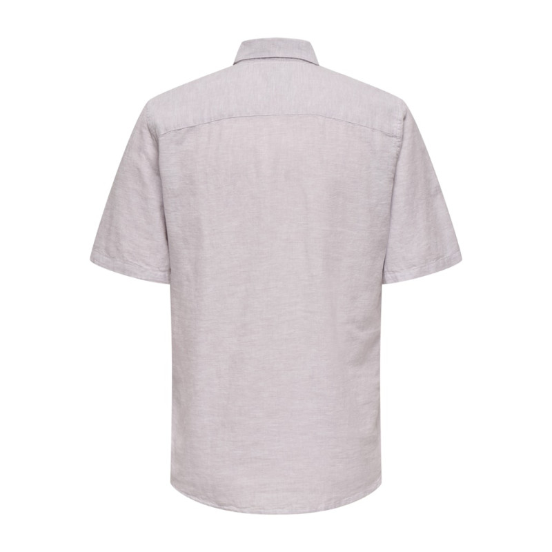 ONLY & SONS Caiden S/S Hør Skjorte - Nirvana