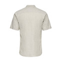ONLY & SONS Caiden S/S Hør Skjorte - Chinchilla