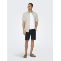 ONLY & SONS Caiden S/S Hør Skjorte - Chinchilla