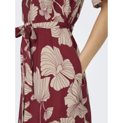 JDY Troya Midi Skjortekjole - Cabernet