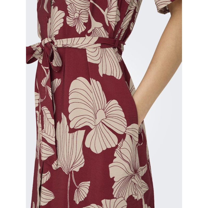 JDY Troya Midi Skjortekjole - Cabernet