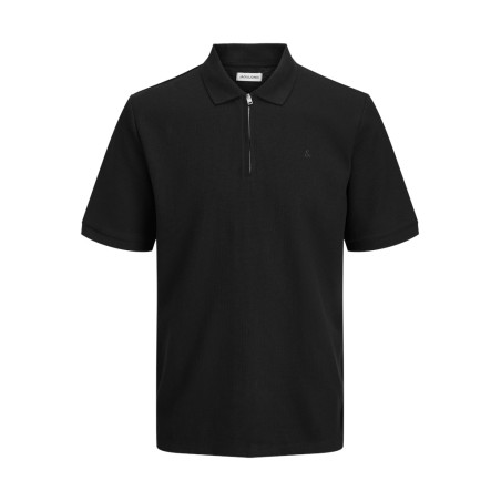 JACK & JONES PLUS Austin S/S Polo - Sort