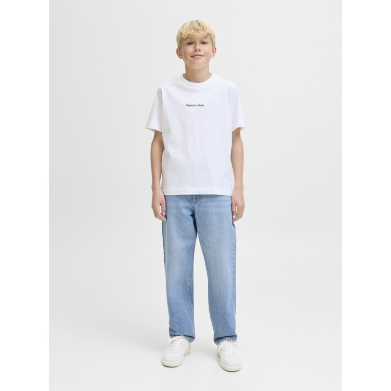JACK & JONES JUNIOR Norrebro Broderet T-shirt - Bright White