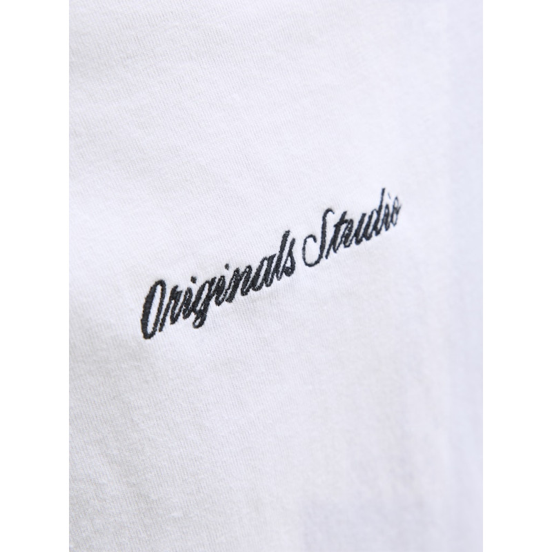 JACK & JONES JUNIOR Norrebro Broderet T-shirt - Bright White