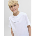 JACK & JONES JUNIOR Norrebro Broderet T-shirt - Bright White
