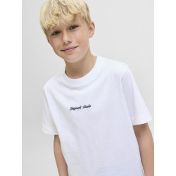 JACK & JONES JUNIOR Norrebro Broderet T-shirt - Bright White