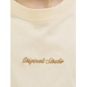 JACK & JONES JUNIOR Norrebro Broderet T-shirt - Antique White