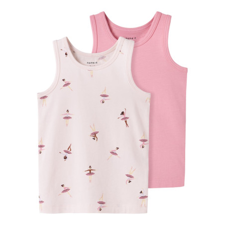 NAME IT MINI Tank Ballarina 2-Pak Undertrøje - Pearl