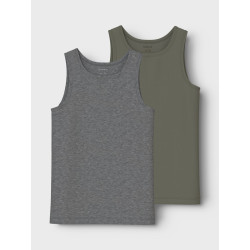 NAME IT KIDS Tank 2-Pak Undertrøje - Tea Leaf