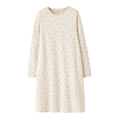 NAME IT KIDS Nightgown Flower Natkjole - Turtledove