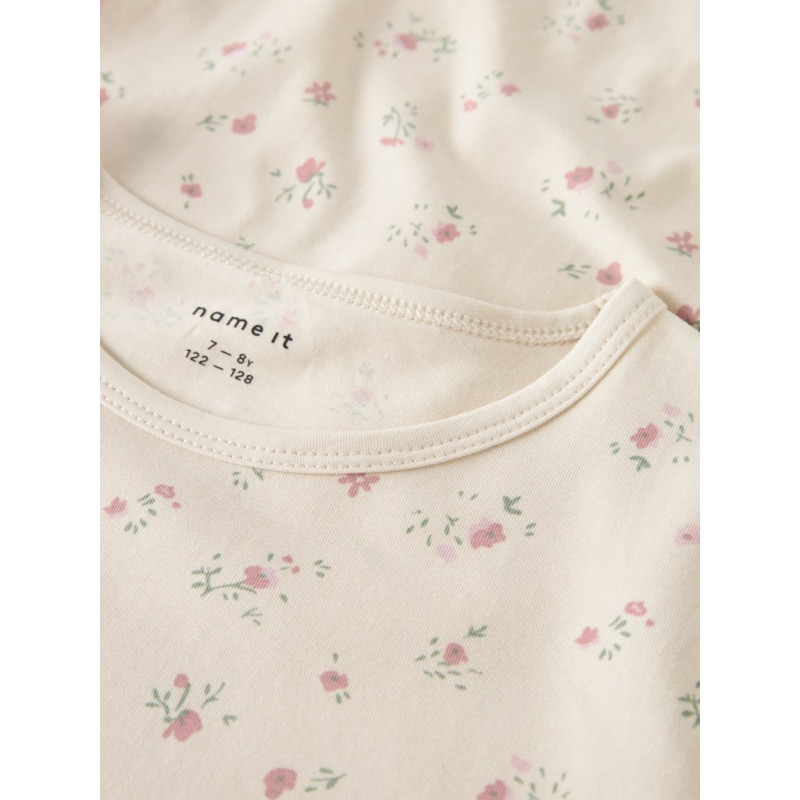 NAME IT KIDS Nightgown Flower Natkjole - Turtledove