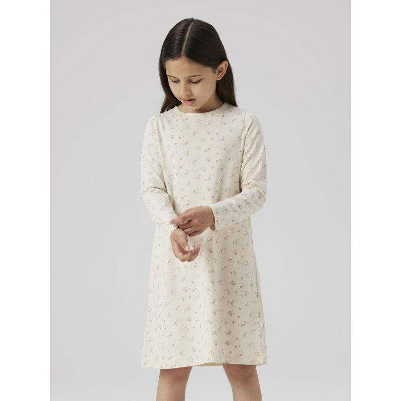 NAME IT KIDS Nightgown Flower Natkjole - Turtledove