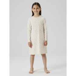 NAME IT KIDS Nightgown Flower Natkjole - Turtledove