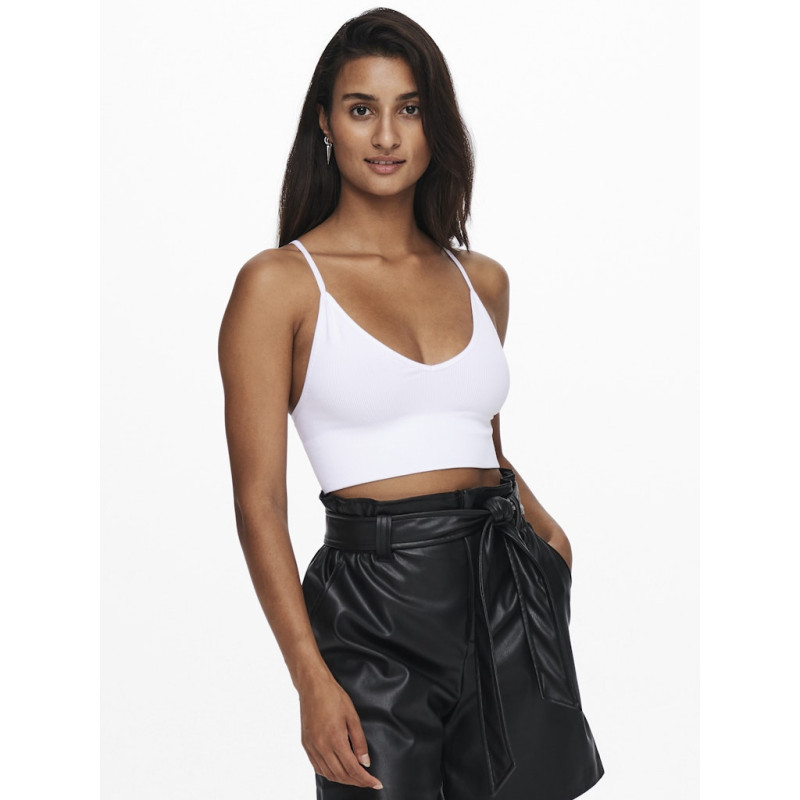 ONLY Vicky Crop Top - Bright White