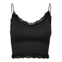 ONLY Vicky Blonde Crop Top - Sort