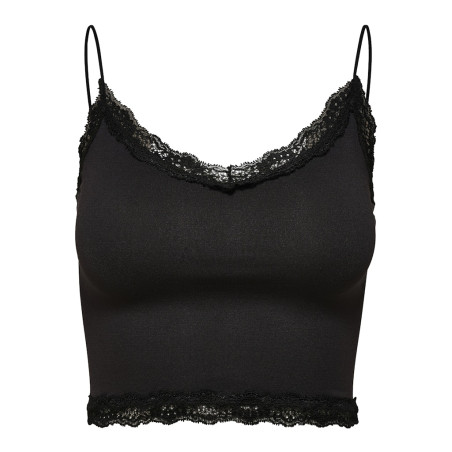 ONLY Vicky Blonde Crop Top - Sort