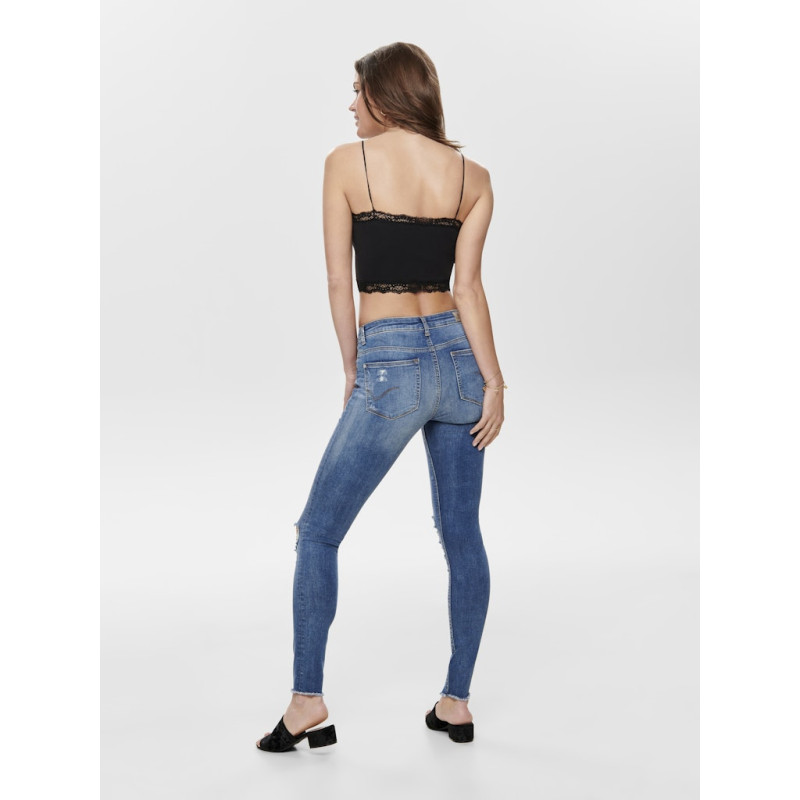 ONLY Vicky Blonde Crop Top - Sort