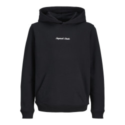 JACK & JONES JUNIOR Norrebro Broderet Hoodie - Sort