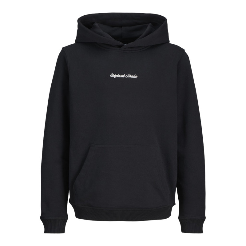 JACK & JONES JUNIOR Norrebro Broderet Hoodie - Sort