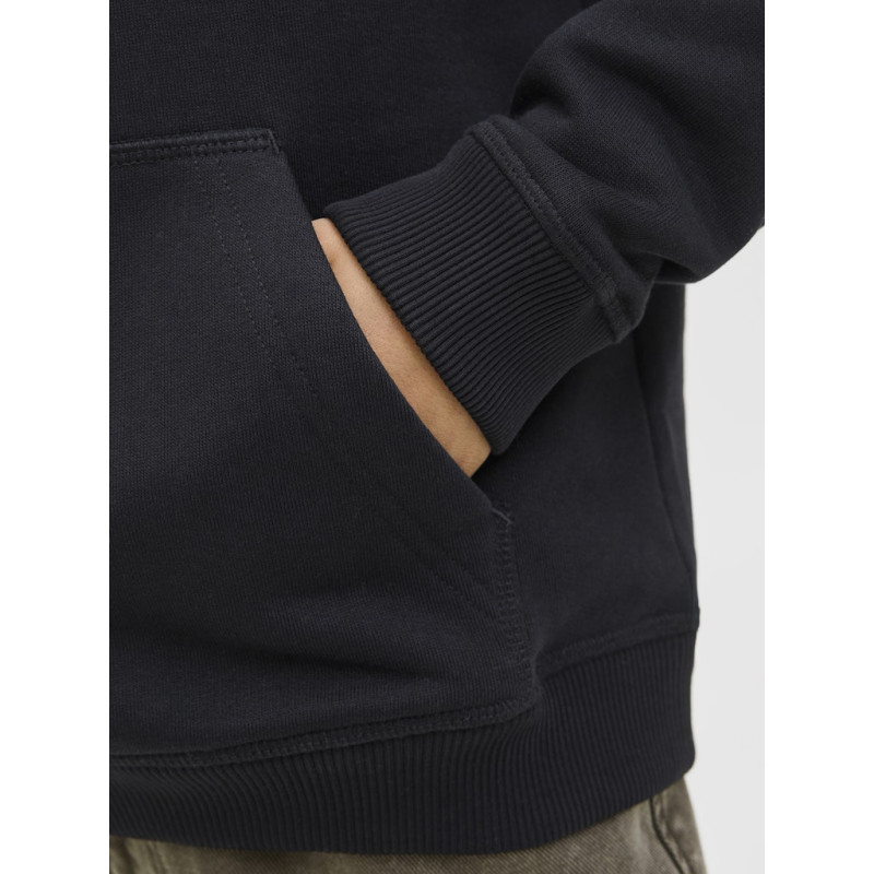 JACK & JONES JUNIOR Norrebro Broderet Hoodie - Sort