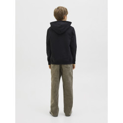 JACK & JONES JUNIOR Norrebro Broderet Hoodie - Sort