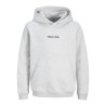 JACK & JONES JUNIOR Norrebro Broderet Hoodie - White Melange