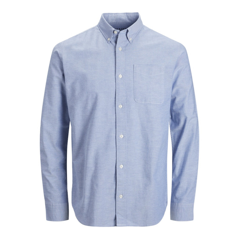 JACK & JONES PLUS Lubrook Oxford L/S Skjorte - Cashmere Blue