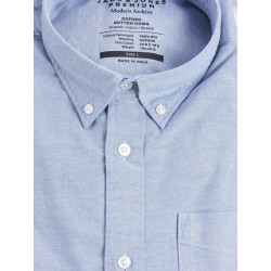 JACK & JONES PLUS Lubrook Oxford L/S Skjorte - Cashmere Blue