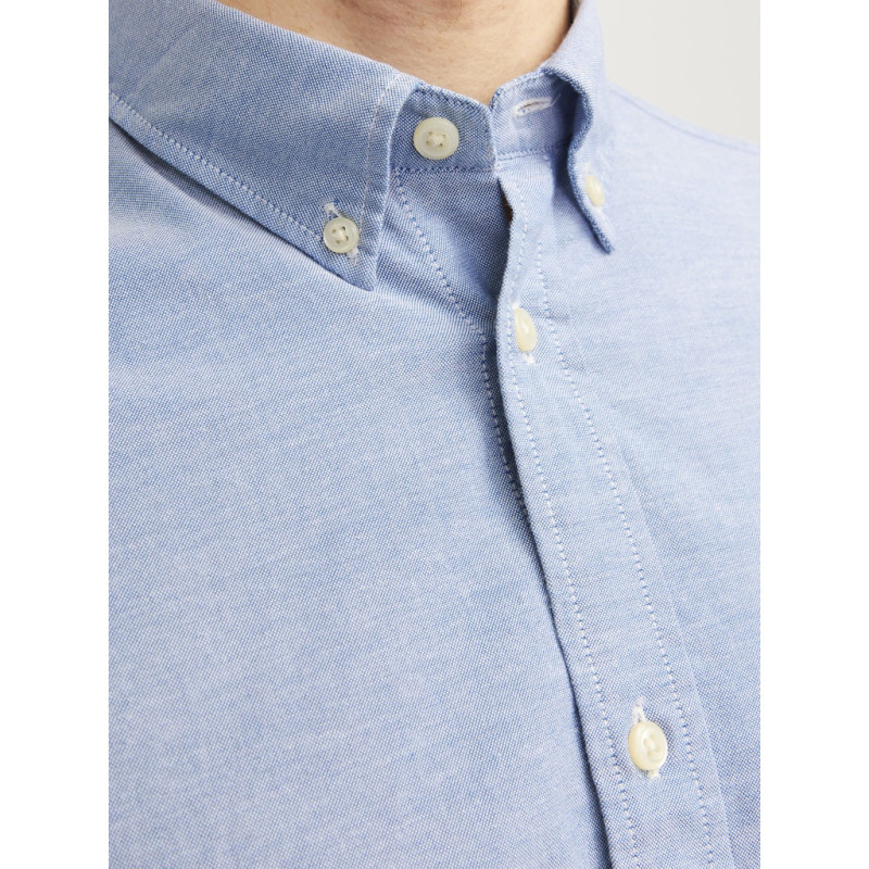 JACK & JONES PLUS Lubrook Oxford L/S Skjorte - Cashmere Blue