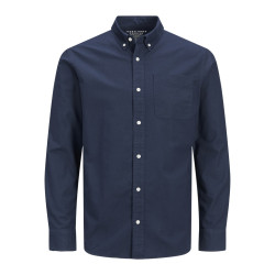 JACK & JONES PLUS Lubrook Oxford L/S Skjorte - Navy Blazer