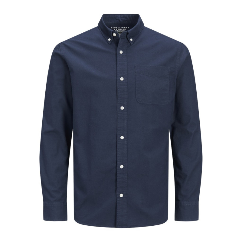 JACK & JONES PLUS Lubrook Oxford L/S Skjorte - Navy Blazer