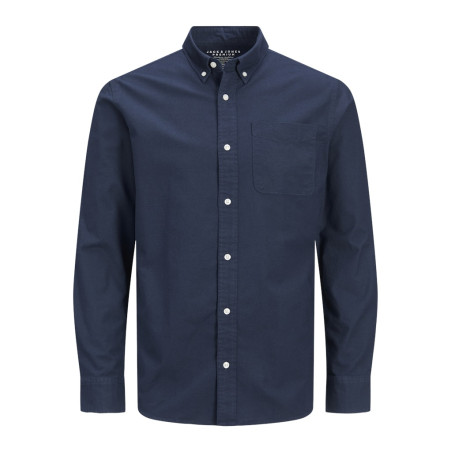 JACK & JONES PLUS Lubrook Oxford L/S Skjorte - Navy Blazer
