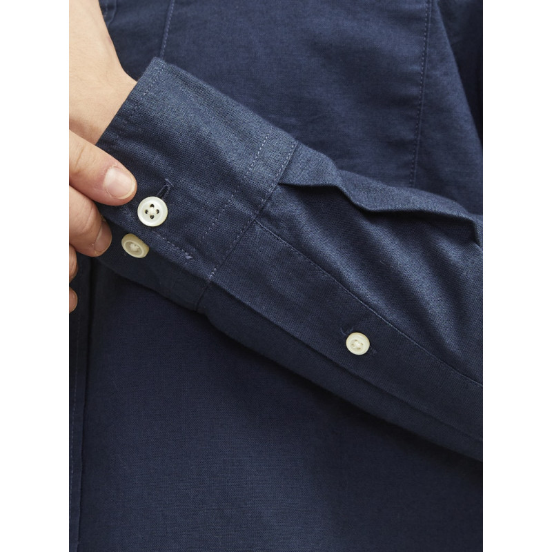 JACK & JONES PLUS Lubrook Oxford L/S Skjorte - Navy Blazer