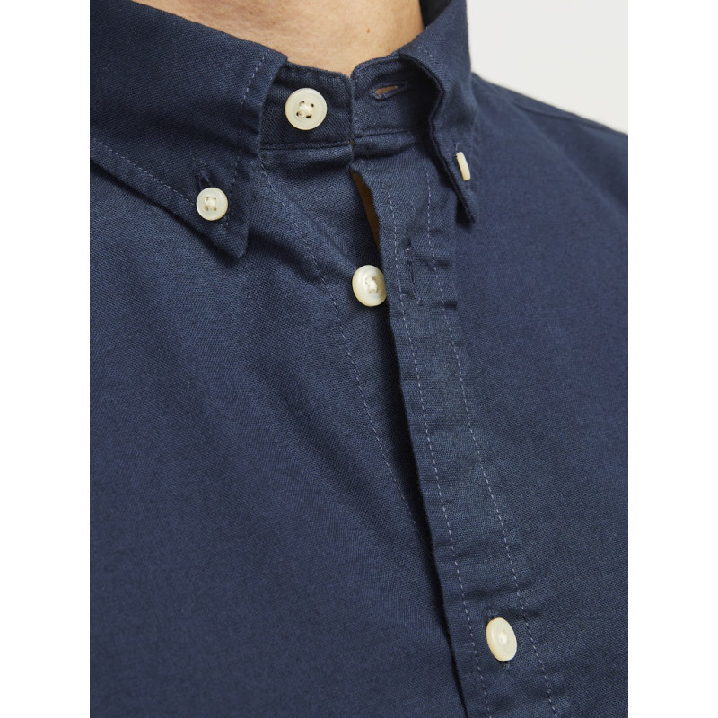 JACK & JONES PLUS Lubrook Oxford L/S Skjorte - Navy Blazer