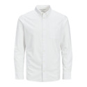 JACK & JONES PLUS Lubrook Oxford L/S Skjorte - Hvid