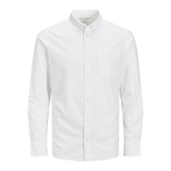 JACK & JONES PLUS Lubrook Oxford L/S Skjorte - Hvid