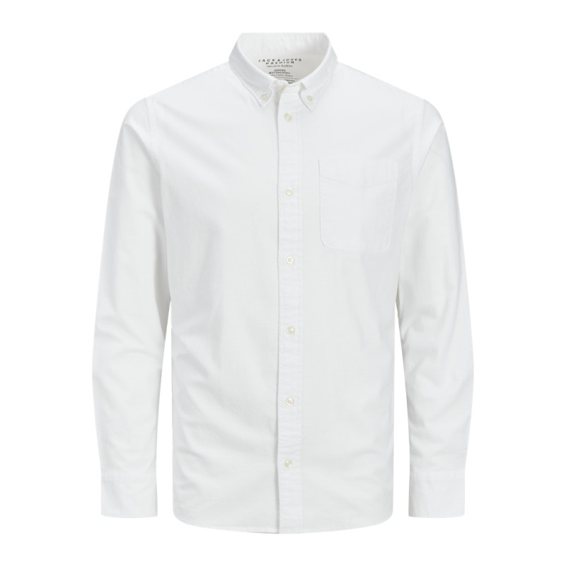 JACK & JONES PLUS Lubrook Oxford L/S Skjorte - Hvid