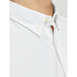 JACK & JONES PLUS Lubrook Oxford L/S Skjorte - Hvid