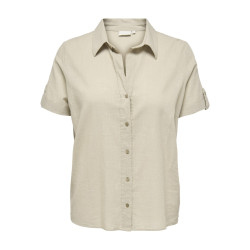ONLY CARMAKOMA Coco 2/4 Skjorte - Feather Gray