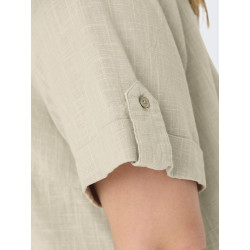 ONLY CARMAKOMA Coco 2/4 Skjorte - Feather Gray