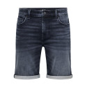 ONLY & SONS Ply Jog Denim Shorts - Dark Blue Denim